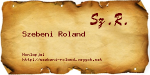 Szebeni Roland névjegykártya